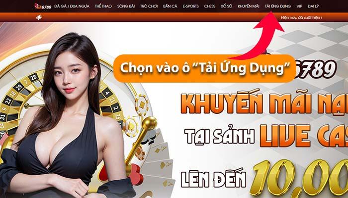 Chọn vào ô Tải Ứng Dụng Chọn vào ô Tải Ứng Dụng