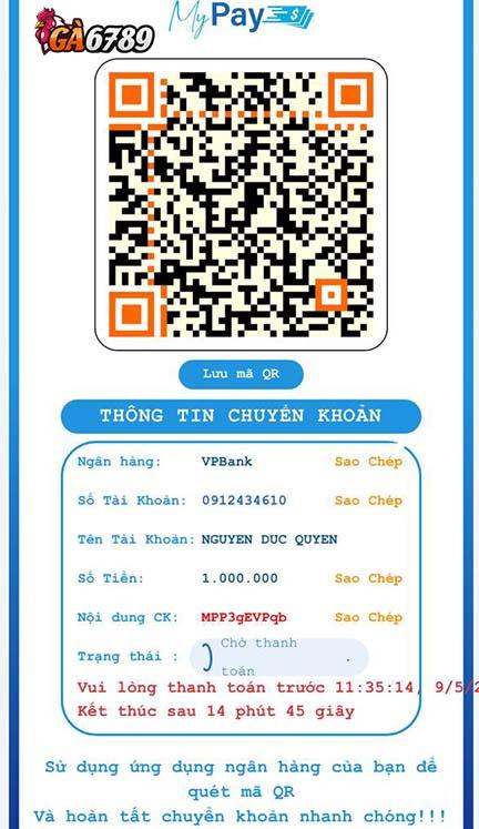 Chuyển đúng số tiền và nội dung chuyển tiền đến ngân hàng được cấp Chuyển đúng số tiền và nội dung chuyển tiền đến ngân hàng được cấp